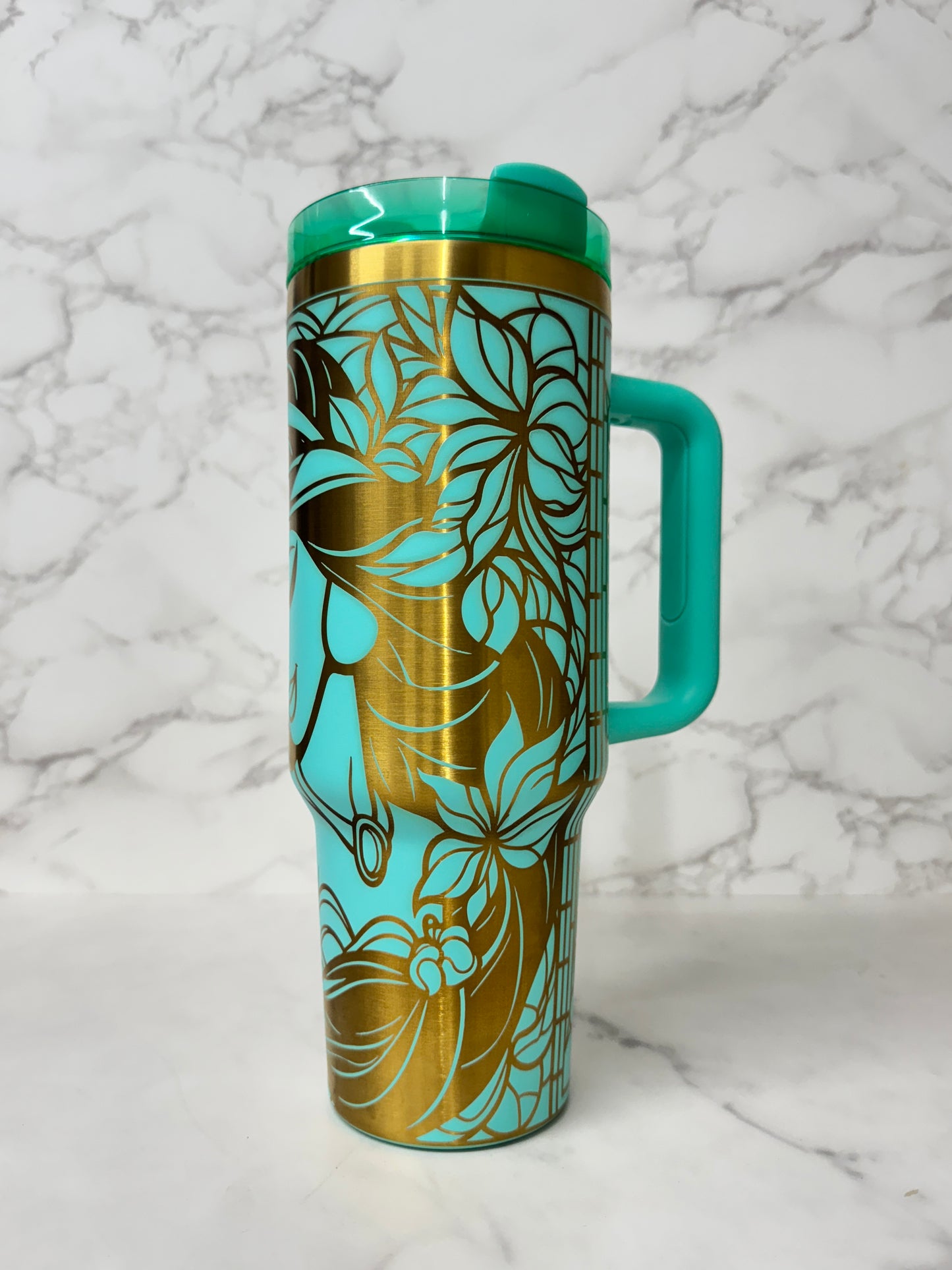 Jasmine-Inspired 40oz Tumbler – Royal Gaze Edition