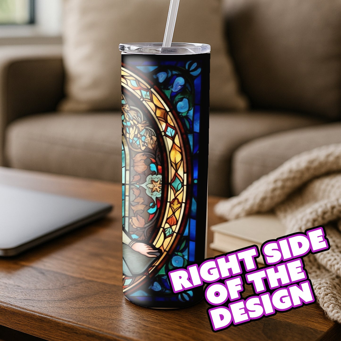 Elsa Tumbler - Stained Glass Portrait Edition