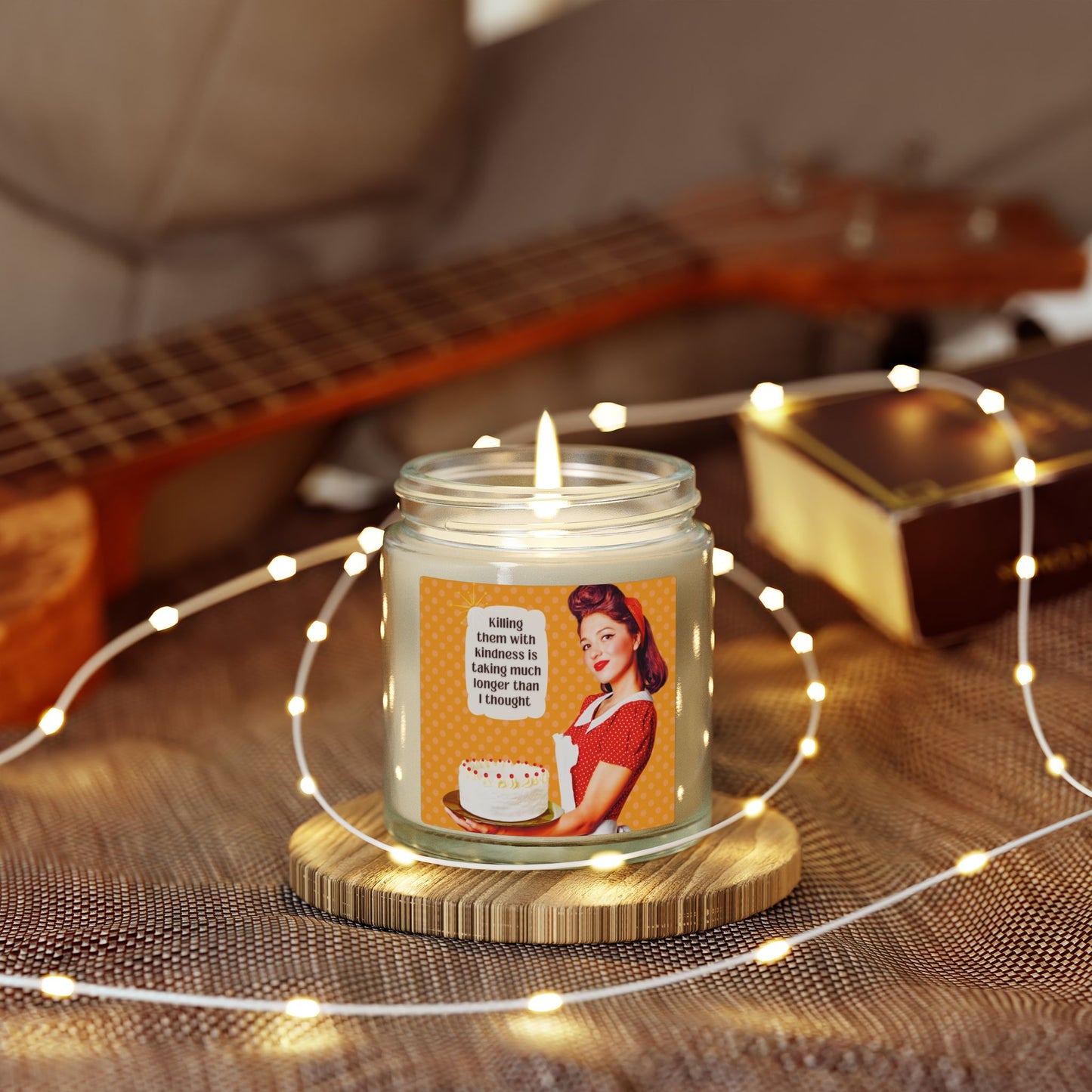 "Killing them with kindness” Sarcastic Candle - 9 Available Scents Novelty Jar Candle (4oz/9oz)