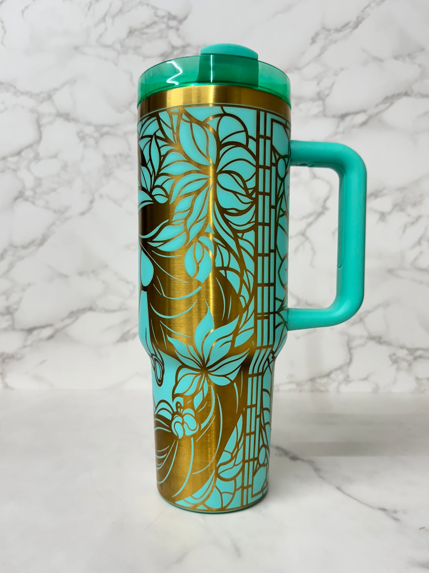 Jasmine-Inspired 40oz Tumbler – Royal Gaze Edition