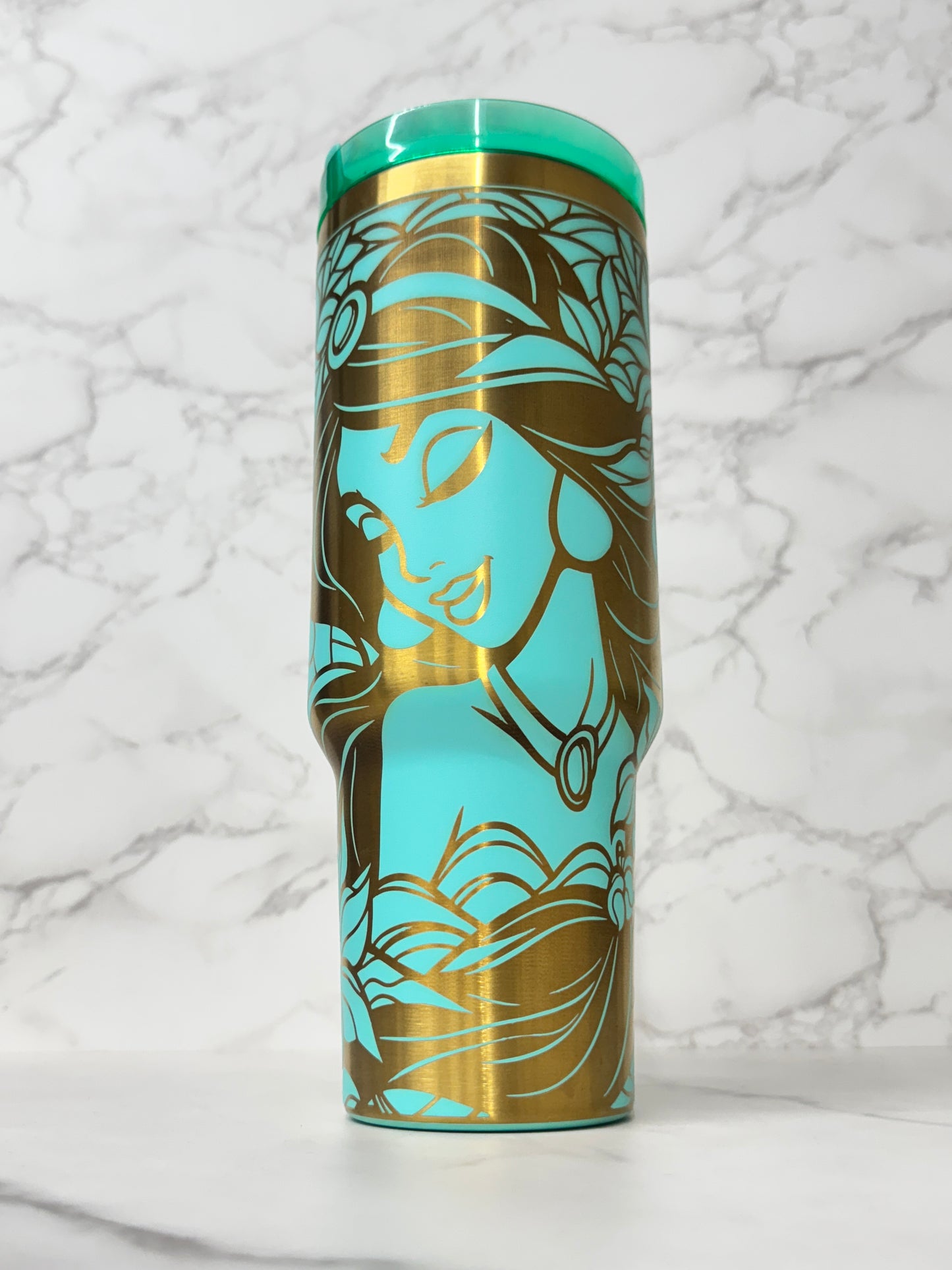 Jasmine-Inspired 40oz Tumbler – Royal Gaze Edition
