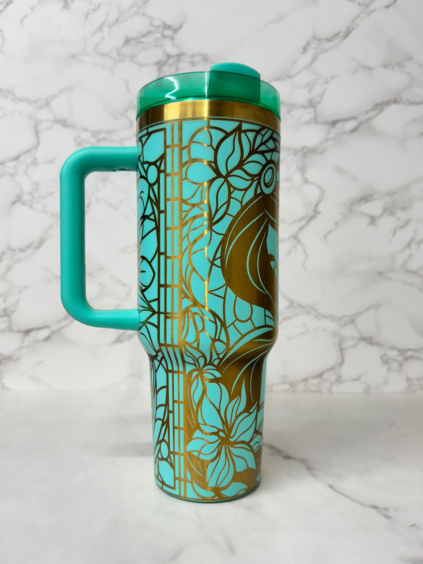 Jasmine-Inspired 40oz Tumbler – Royal Gaze Edition