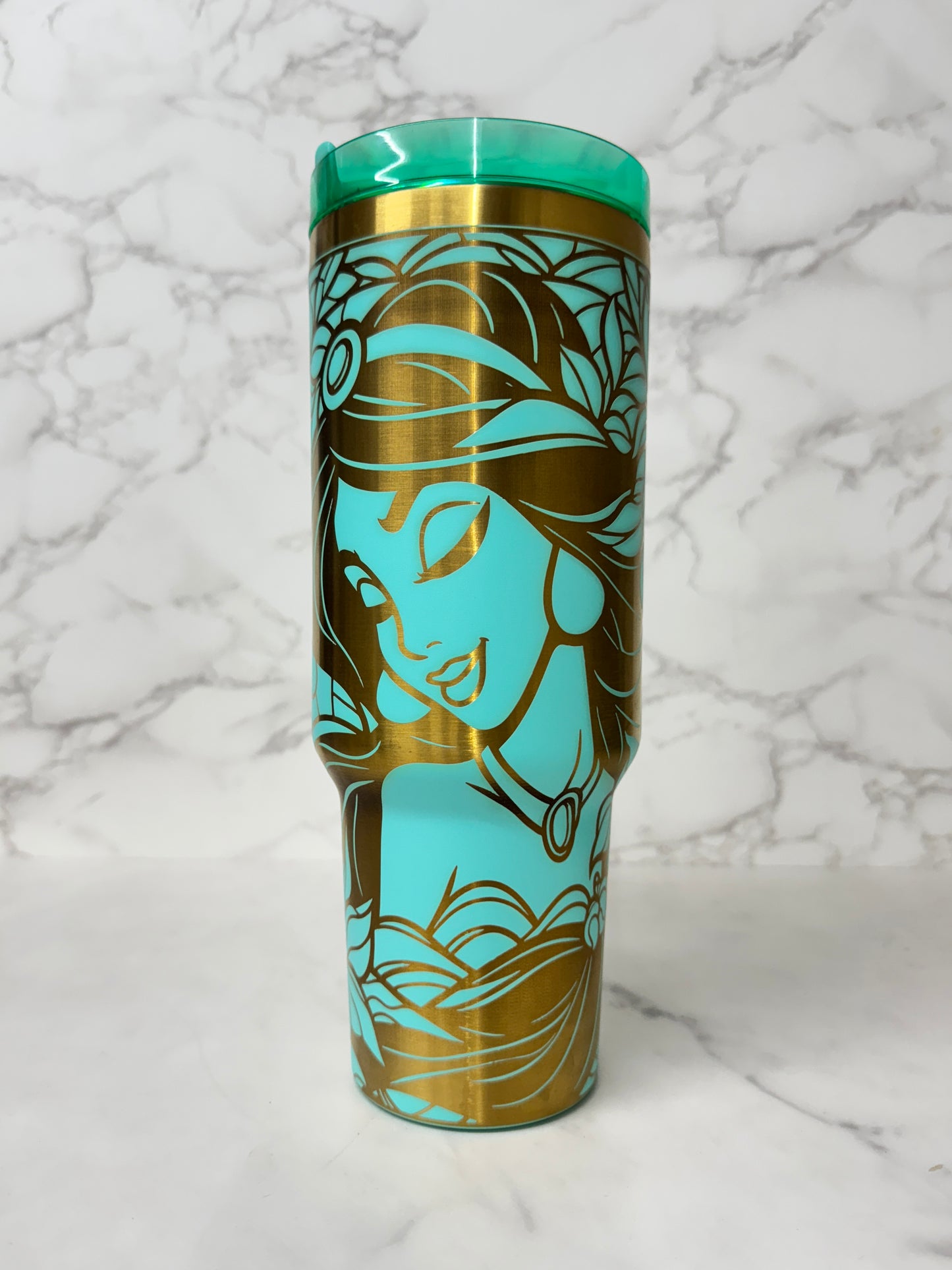 Jasmine-Inspired 40oz Tumbler – Royal Gaze Edition