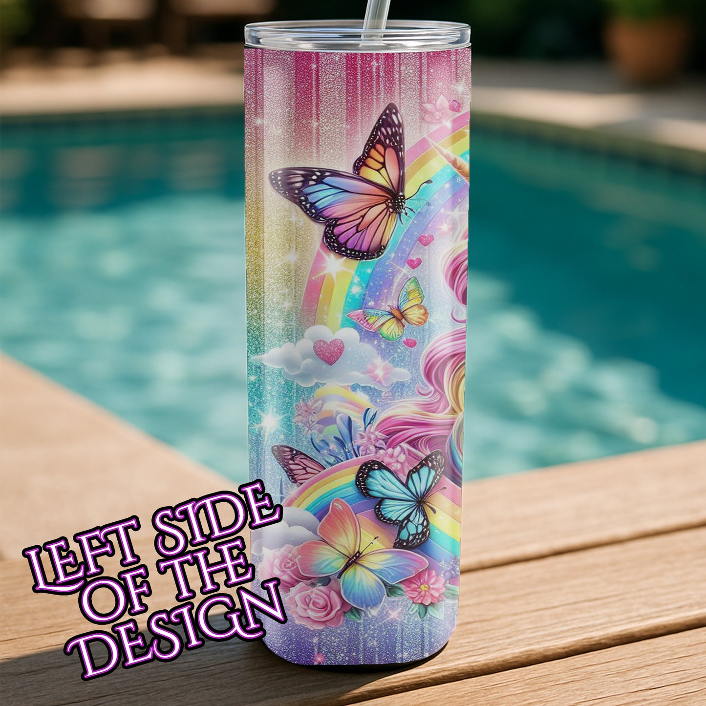 Unicorn Rainbow Colorful Tumbler