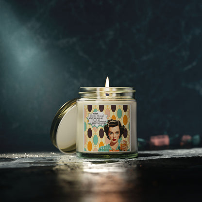 “Feral Housewife” Sarcastic Candle - 9 Available Scents Novelty Jar Candle (4oz/9oz)