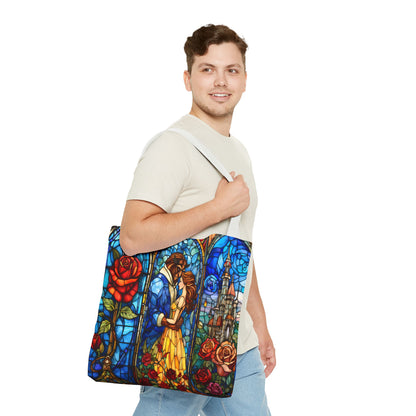 Beauty and the Beast Stained Glass Tote