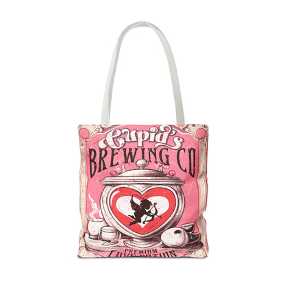 Cupid's Brewing Co Tote Bag - Distressed Vintage Design, Stylish & Practical Canvas Tote