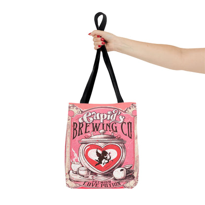 Cupid's Brewing Co Tote Bag - Distressed Vintage Design, Stylish & Practical Canvas Tote