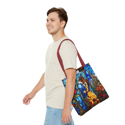 Beauty and the Beast Stained Glass Tote