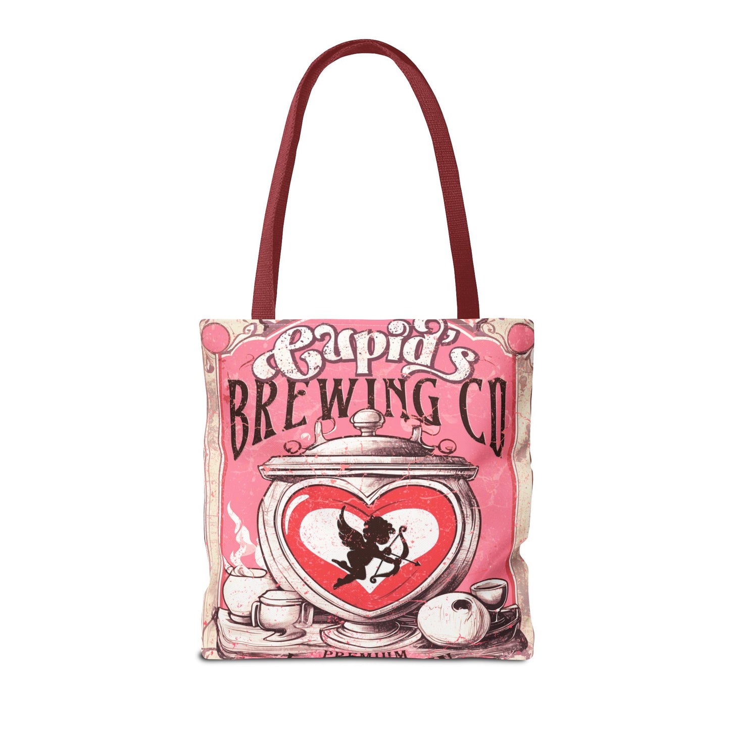 Cupid's Brewing Co Tote Bag - Distressed Vintage Design, Stylish & Practical Canvas Tote