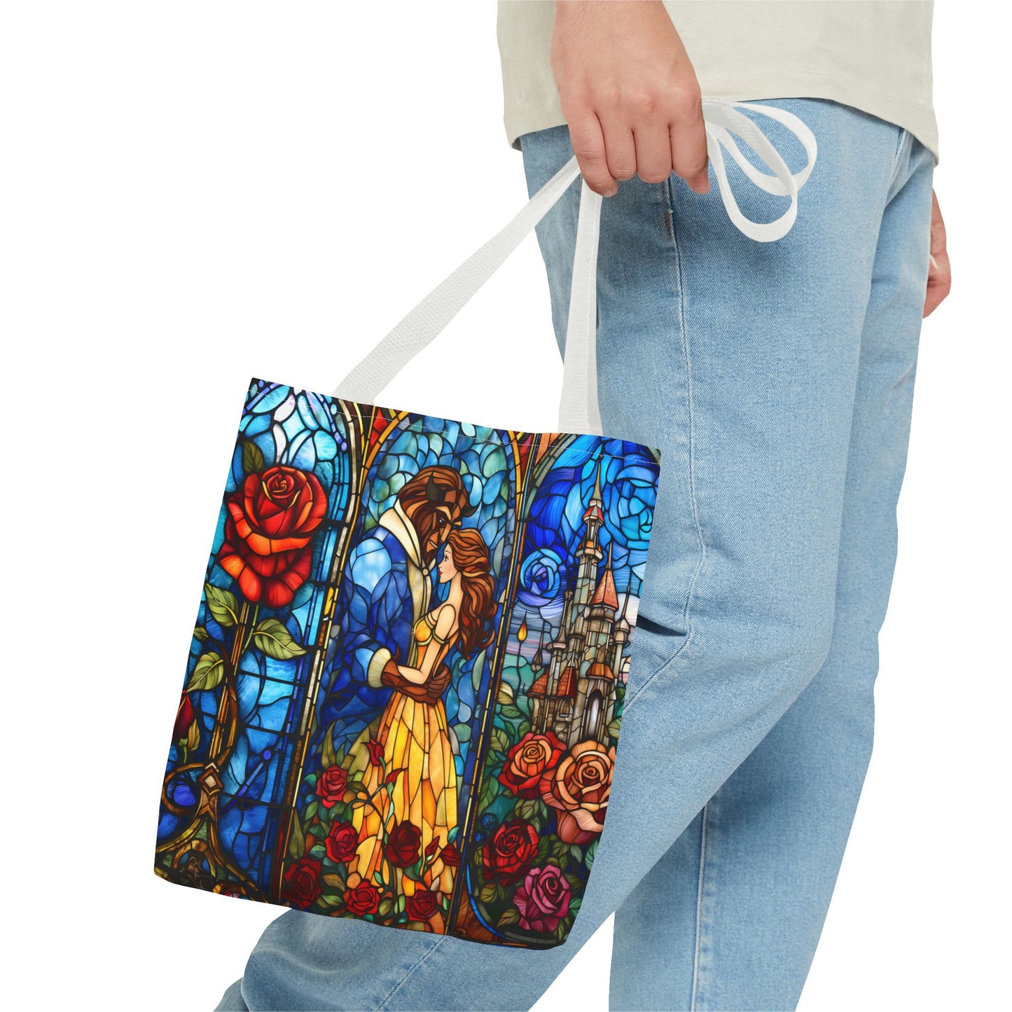 Beauty and the Beast Stained Glass Tote