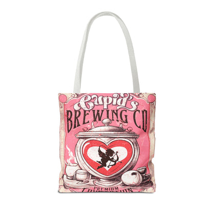 Cupid's Brewing Co Tote Bag - Distressed Vintage Design, Stylish & Practical Canvas Tote