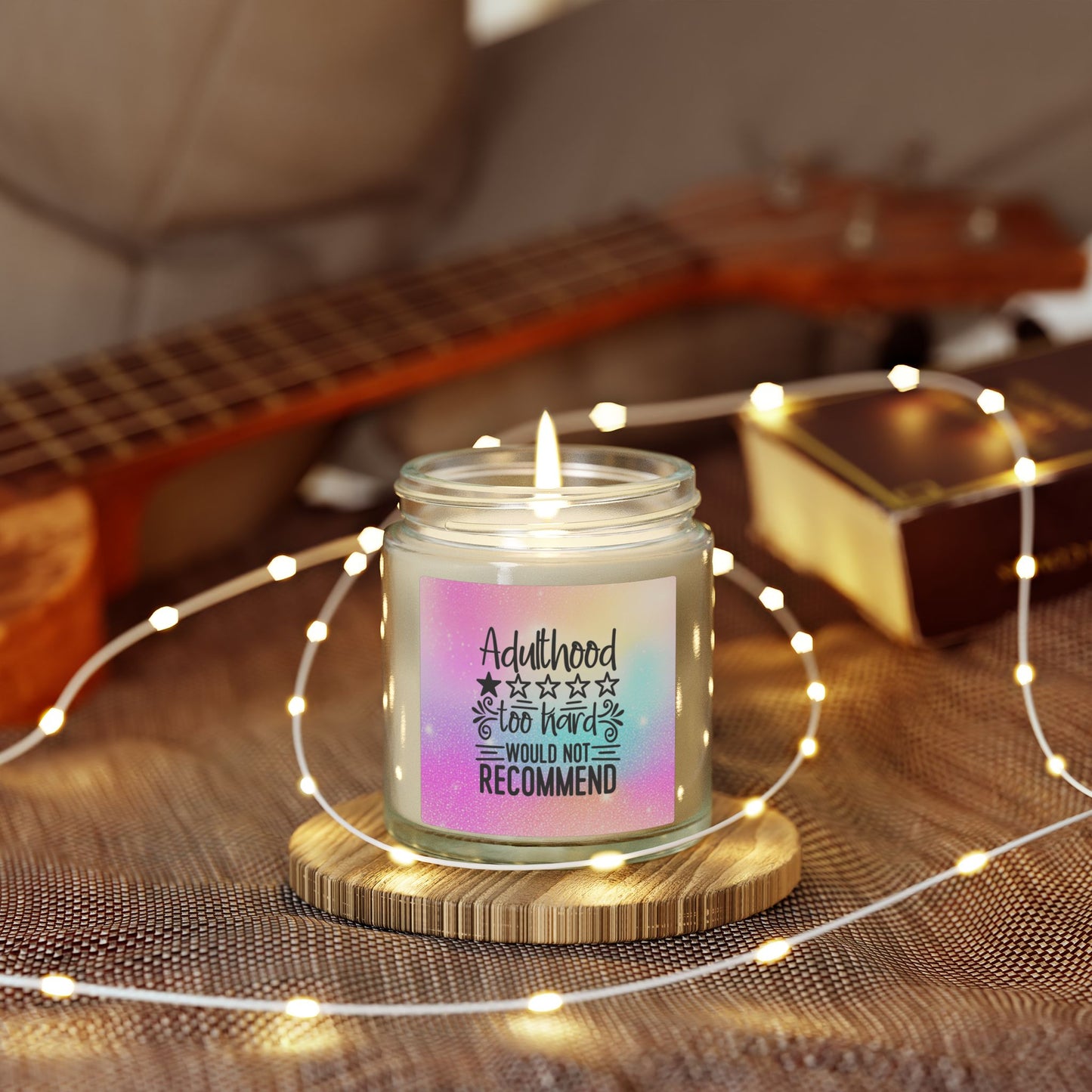 Adulthood - Too Hard, Would Not Recommend - 9 Available Scents Novelty Jar Candle (4oz/9oz)