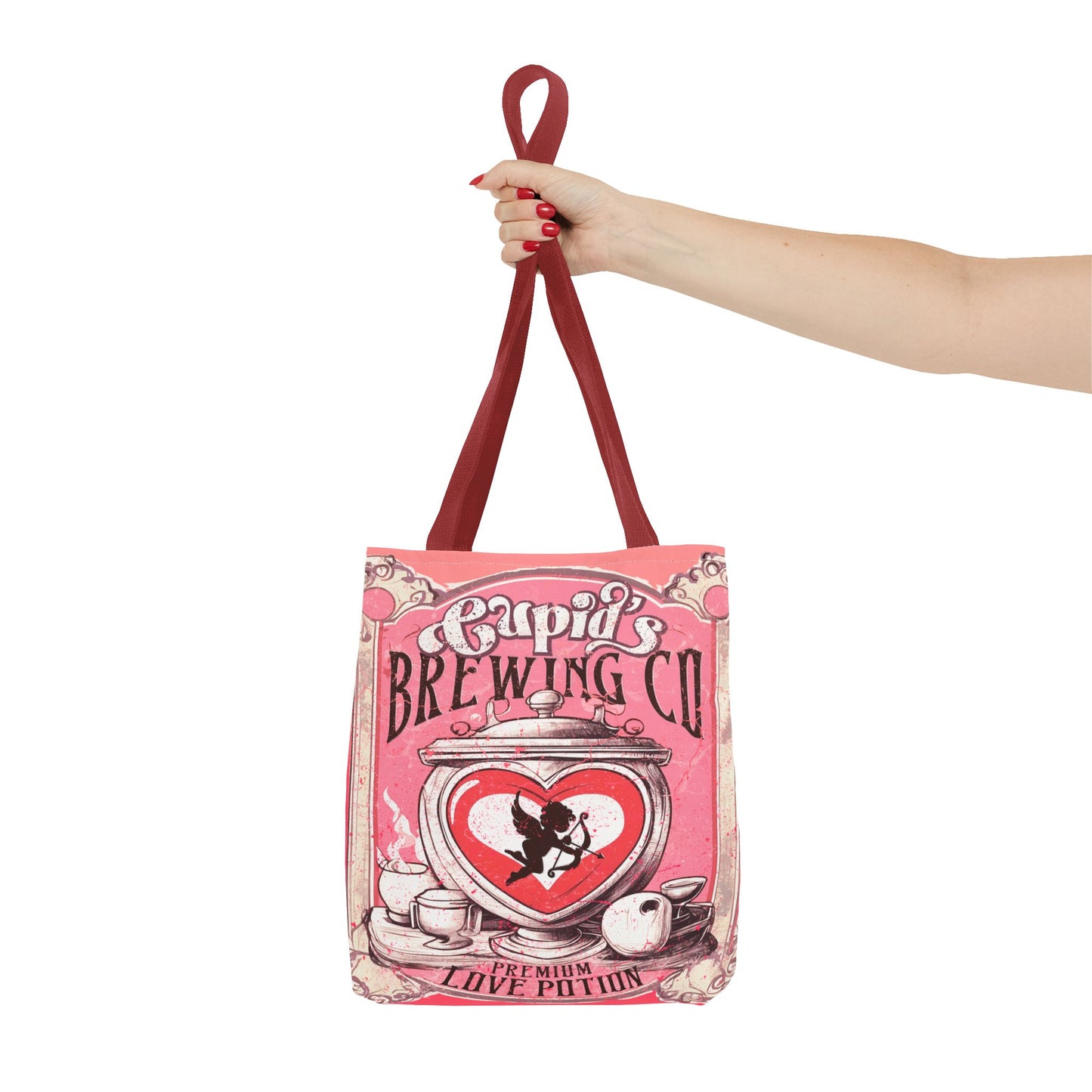 Cupid's Brewing Co Tote Bag - Distressed Vintage Design, Stylish & Practical Canvas Tote