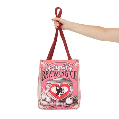 Cupid's Brewing Co Tote Bag - Distressed Vintage Design, Stylish & Practical Canvas Tote