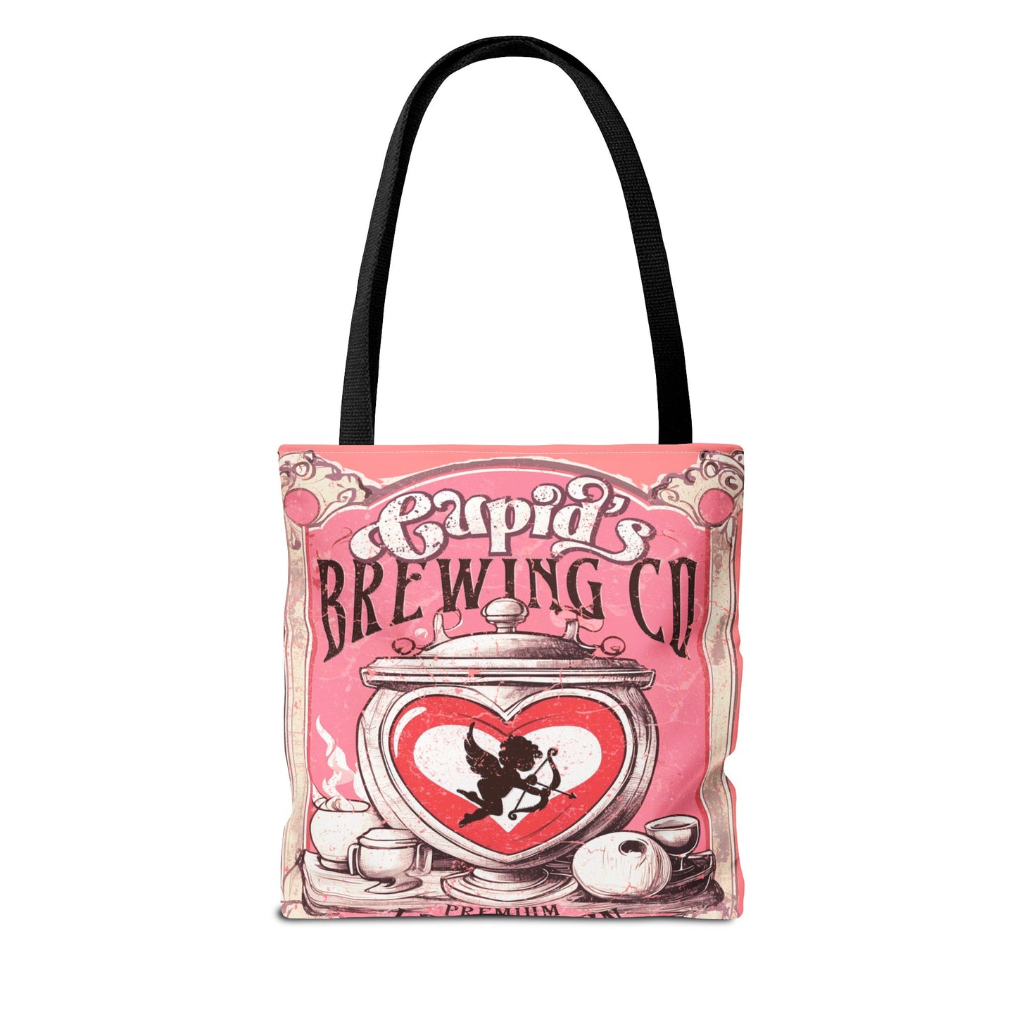 Cupid's Brewing Co Tote Bag - Distressed Vintage Design, Stylish & Practical Canvas Tote
