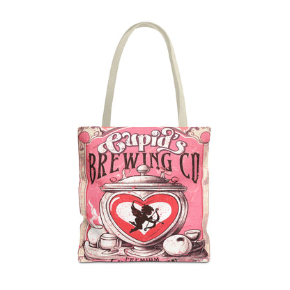 Cupid's Brewing Co Tote Bag - Distressed Vintage Design, Stylish & Practical Canvas Tote