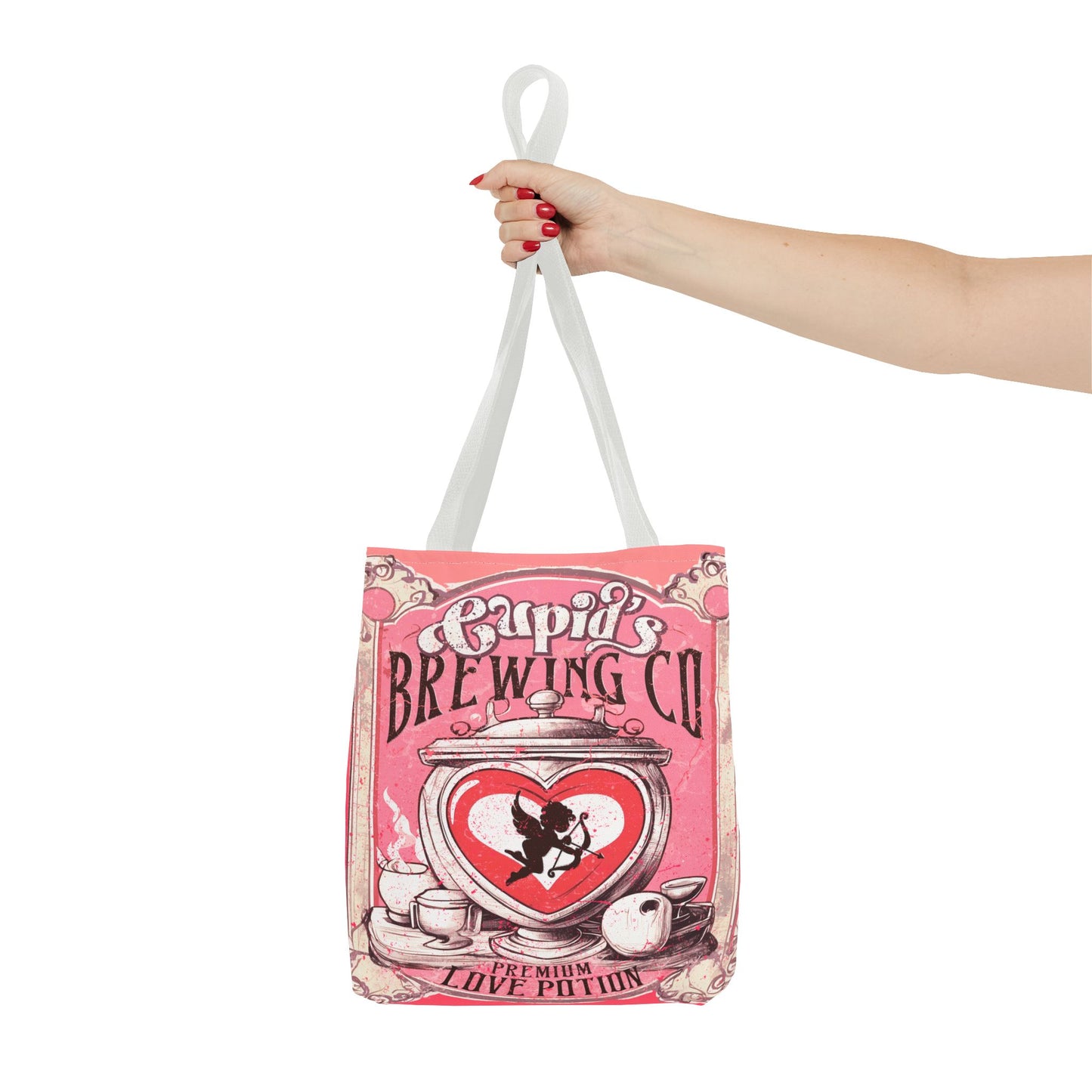 Cupid's Brewing Co Tote Bag - Distressed Vintage Design, Stylish & Practical Canvas Tote