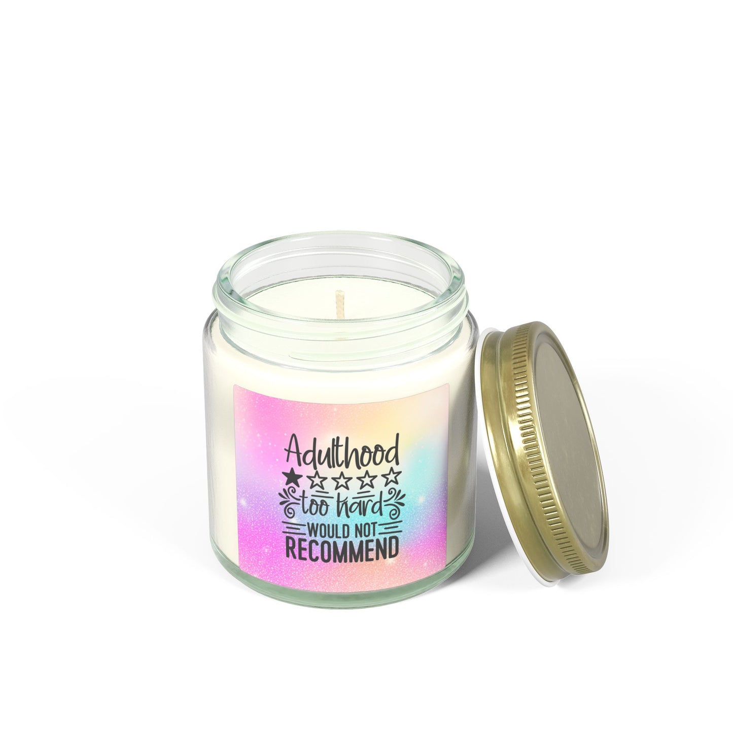 Adulthood - Too Hard, Would Not Recommend - 9 Available Scents Novelty Jar Candle (4oz/9oz)