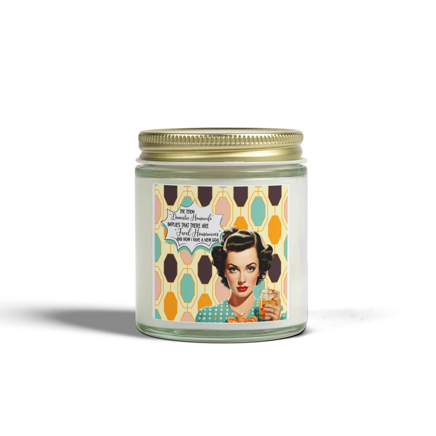 “Feral Housewife” Sarcastic Candle - 9 Available Scents Novelty Jar Candle (4oz/9oz)