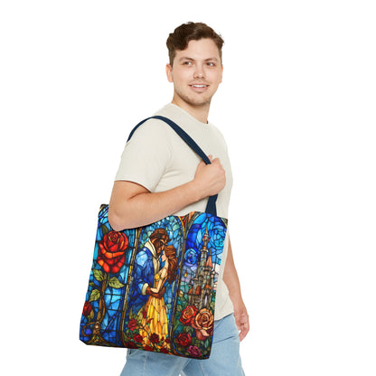 Beauty and the Beast Stained Glass Tote