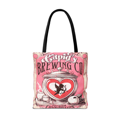 Cupid's Brewing Co Tote Bag - Distressed Vintage Design, Stylish & Practical Canvas Tote