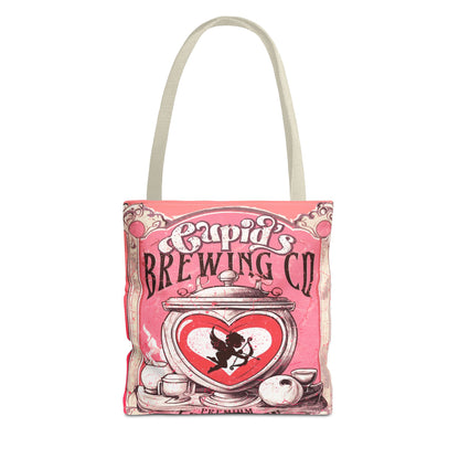 Cupid's Brewing Co Tote Bag - Distressed Vintage Design, Stylish & Practical Canvas Tote