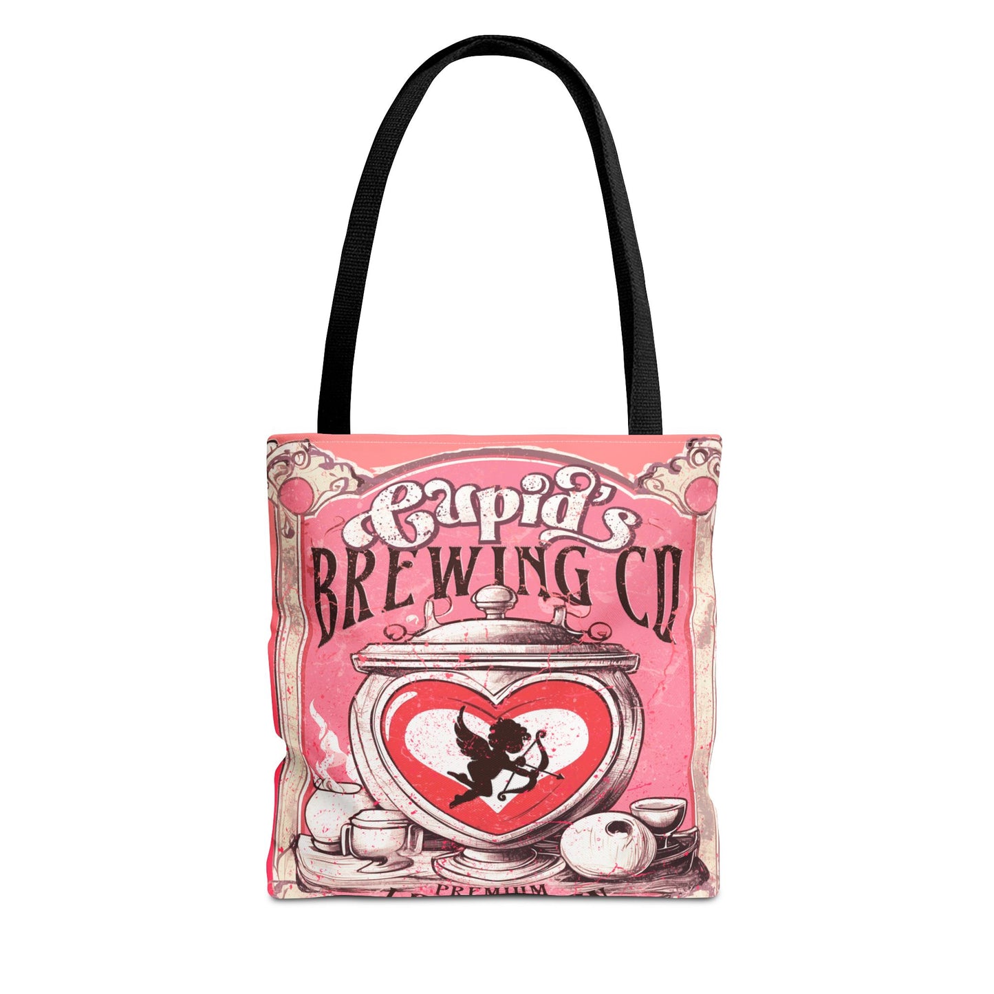 Cupid's Brewing Co Tote Bag - Distressed Vintage Design, Stylish & Practical Canvas Tote