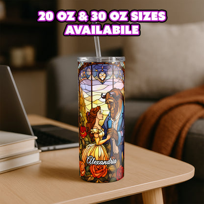Belle and Beast - Stained Glass Tumbler