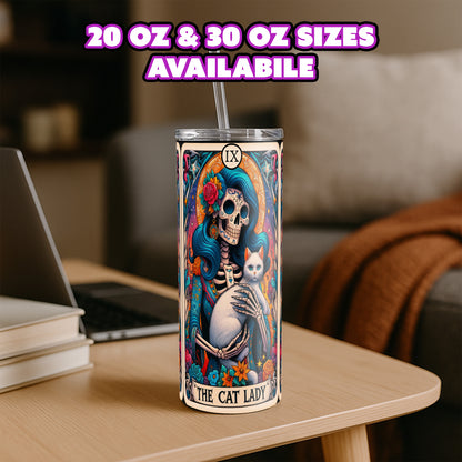 Crazy Cat Lady - Sarcastic Tarot Card Tumbler