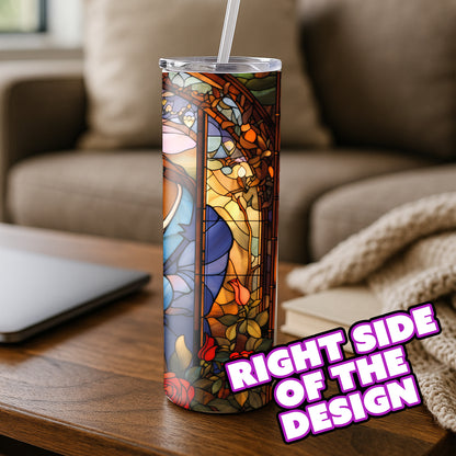 Belle and Beast - Stained Glass Tumbler