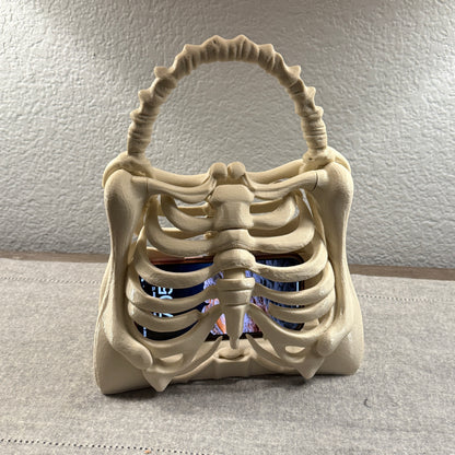 The Bone Bag - Halloween Spooky Purse | Ribcage Novelty Purse for Costume