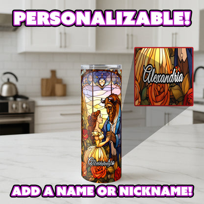 Belle and Beast - Stained Glass Tumbler