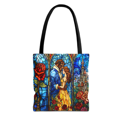 Beauty and the Beast Stained Glass Tote