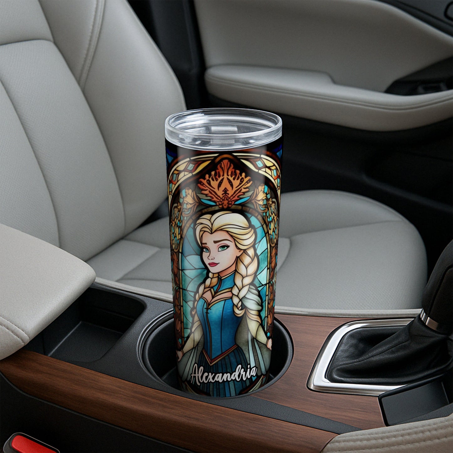 Elsa Tumbler - Stained Glass Portrait Edition