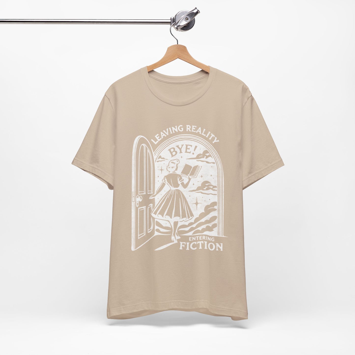 Leaving Reality Entering Fiction Bookish T-shirt, Gift for Book Lovers