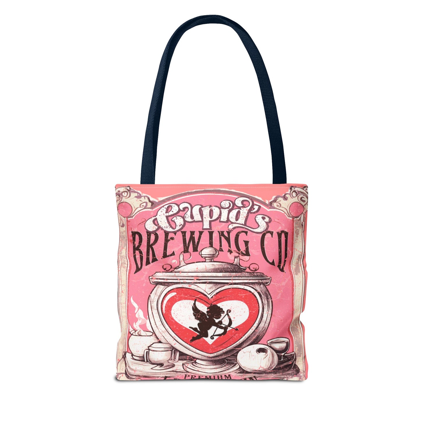 Cupid's Brewing Co Tote Bag - Distressed Vintage Design, Stylish & Practical Canvas Tote