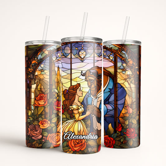 Belle and Beast - Stained Glass Tumbler