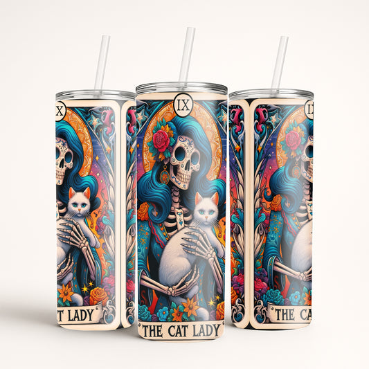 Crazy Cat Lady - Sarcastic Tarot Card Tumbler