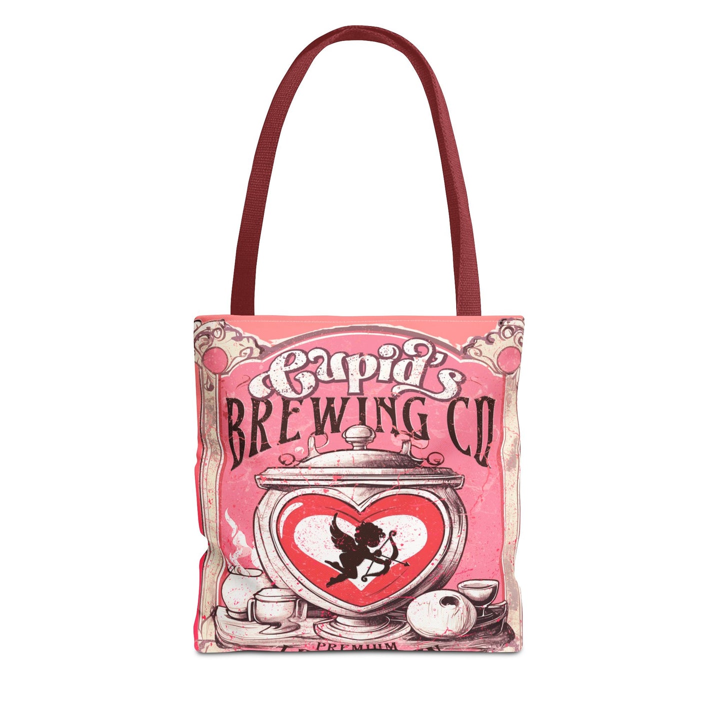 Cupid's Brewing Co Tote Bag - Distressed Vintage Design, Stylish & Practical Canvas Tote