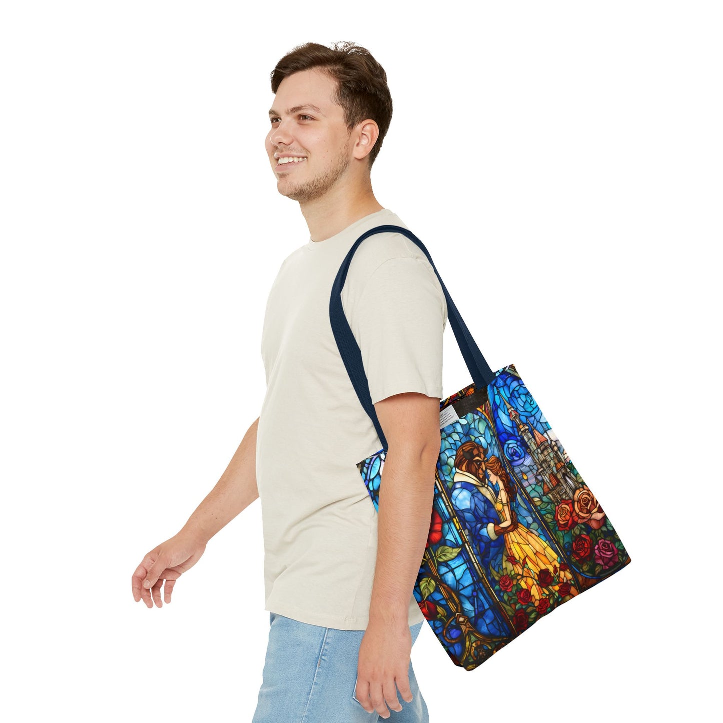 Beauty and the Beast Stained Glass Tote