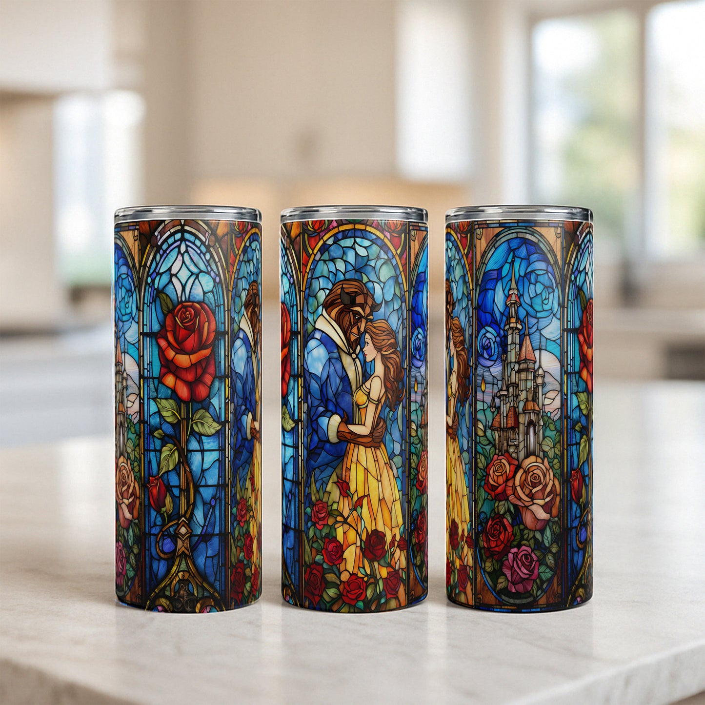 Beauty and the Beast - Stained Glass Classic