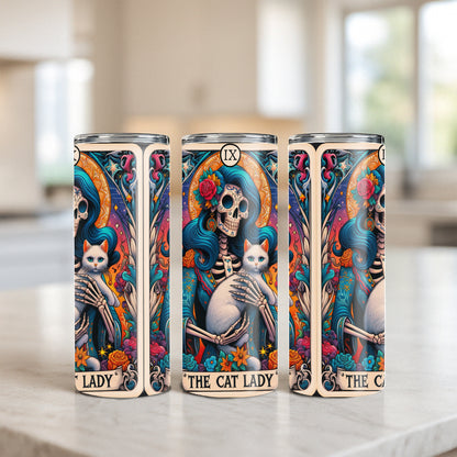 Crazy Cat Lady - Sarcastic Tarot Card Tumbler