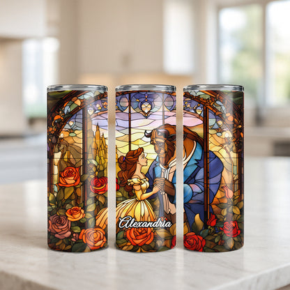 Belle and Beast - Stained Glass Tumbler