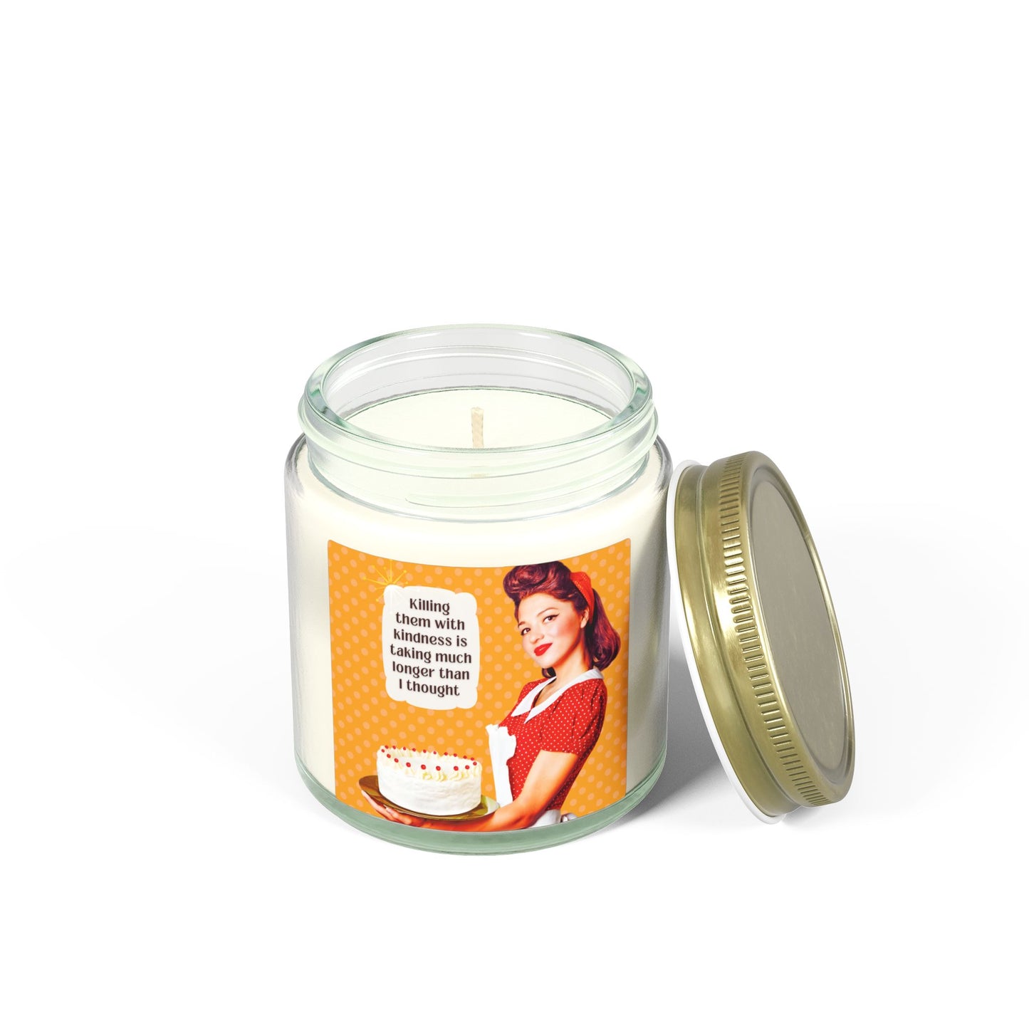 "Killing them with kindness” Sarcastic Candle - 9 Available Scents Novelty Jar Candle (4oz/9oz)