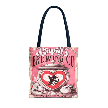 Cupid's Brewing Co Tote Bag - Distressed Vintage Design, Stylish & Practical Canvas Tote