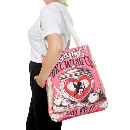 Cupid's Brewing Co Tote Bag - Distressed Vintage Design, Stylish & Practical Canvas Tote