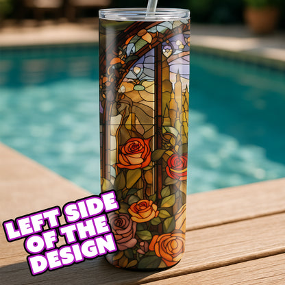 Belle and Beast - Stained Glass Tumbler
