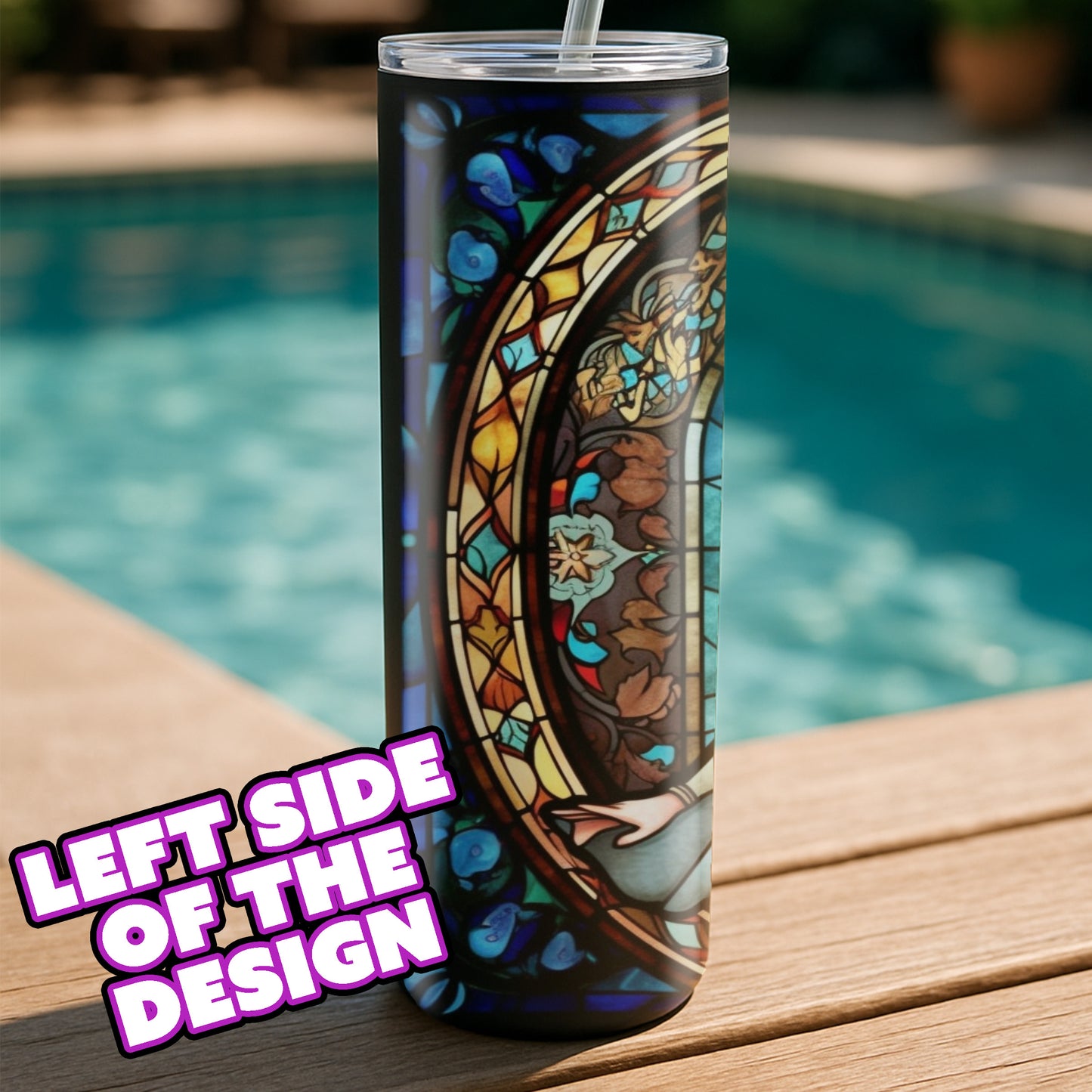 Elsa Tumbler - Stained Glass Portrait Edition