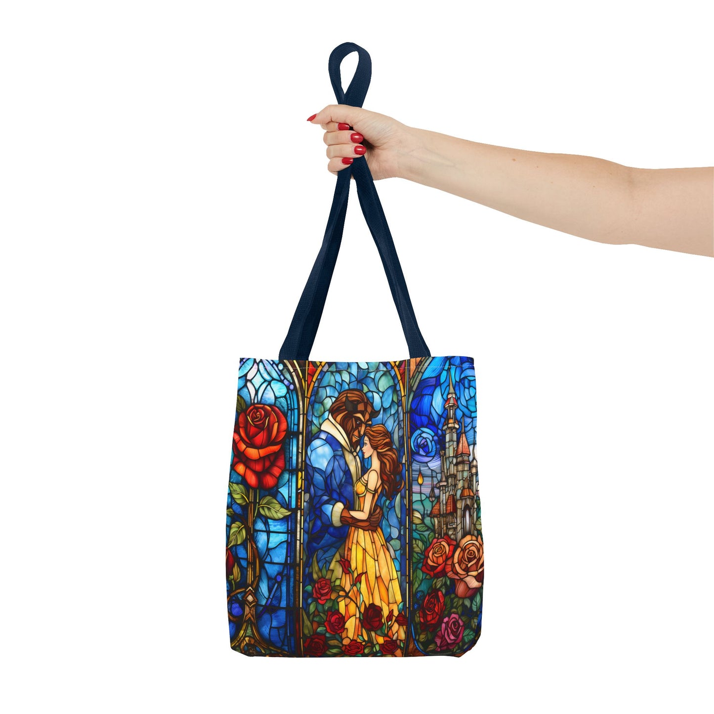 Beauty and the Beast Stained Glass Tote